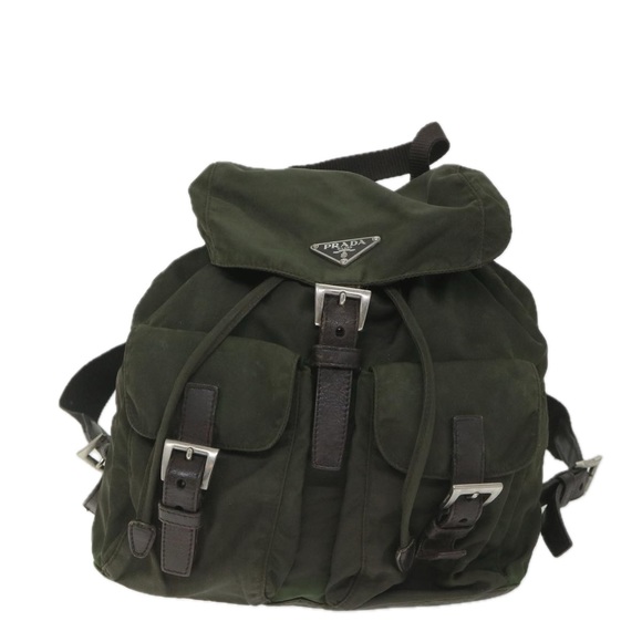 PRADA Backpack Nylon Khaki Auth 57050 - Picture 13 of 16